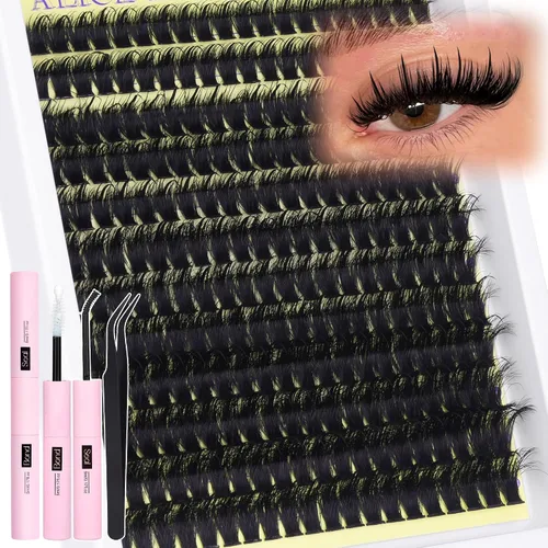 Vista 11 de Extensiones de pestañas en racimo naturales ALICE, pestañas en racimo DIY, pestañas en racimo individuales suaves, 154