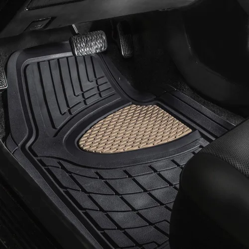 Vista 2 de FH Group F11511 - Alfombrillas de goma para suelo, de primera calidad, de canal alto (3 piezas), ajuste universal con ambientador gratuito, Negro