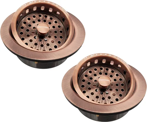 Vista 5 de Westbrass D214-12A - Colador grande para fregadero de cocina de 3-1/2 pulgadas, bronce antiguo
