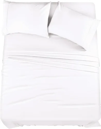 Vista 31 de Juego de cama de 5 piezas, 100% algodón egipcio de 600 hilos, fundas de almohada y sábana bajera con bolsillo extra profundo, ropa de cama suave