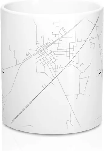 Vista 2 de Olla, Louisiana LA Map Mug (11 oz)