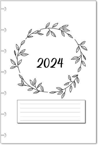 Vista 11 de Calendario mensual 2024 de repuesto para mini planificadores Happy de 7 discos, y mini cápsula NOTIQ (S6) (4.5 x 7 pulgadas) (gato)