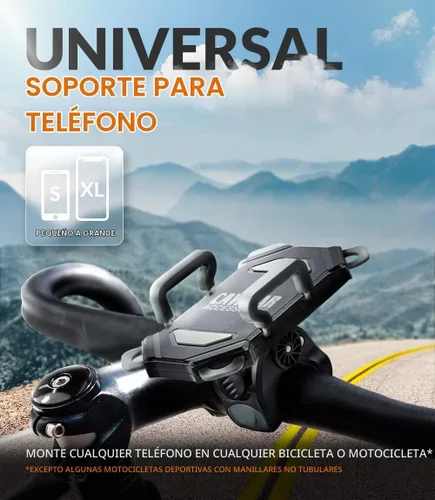 Vista 2 de CAW.CAR Accessories Soporte de teléfono para bicicleta y motocicleta - para iPhone 17 (16, Xr, SE, Plus/Max) o cualquier teléfono celular - Soporte
