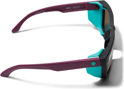 Vista 3 de SPY Optic Helm Tech, gafas de sol cuadradas de cobertura completa, lentes que mejoran el color y el contraste