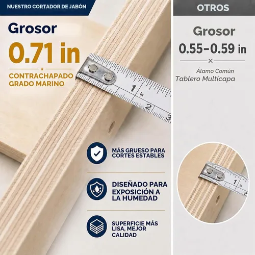 Vista 4 de Cortador de jabón de madera para suministros de fabricación de jabón, herramienta de corte de alambre ajustable hecha a mano