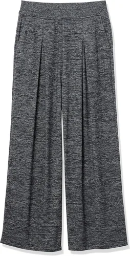Vista 5 de Daily Ritual Pantalón de pierna ancha plisado de punto acogedor para mujer