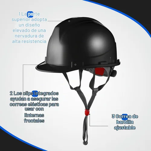 Vista 3 de Leumoi 10 piezas de casco de suspensión, casco duro de construcción para seguridad, estilo gorra de trinquete con correas de corona autoajustables
