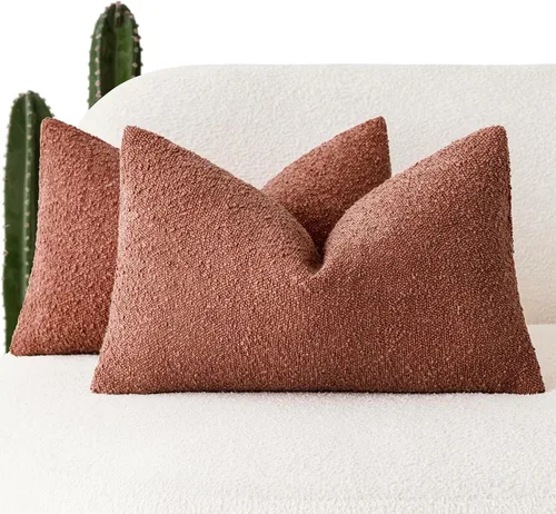 Vista 82 de Foindtower - Juego de 2 fundas decorativas de textura de bucle, fundas de almohada acentuadas, fundas de cojín sólidas, neutrales, para sofá, silla