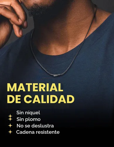 Vista 2 de ChainsHouse Collar de Cuero Negro Trenzado Impermeable con Cierre, Cadena de Cuerda DIY para Hombre y Mujer para Colgante, Personalización a. 0.079