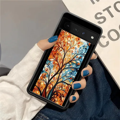 Vista 567 de Compatible con Google Pixel 4A 5G Mobile Case Creative Acrylic Panel trasero Silicona Protección Grip especialmente diseñado para Google Pixel 4A 5G
