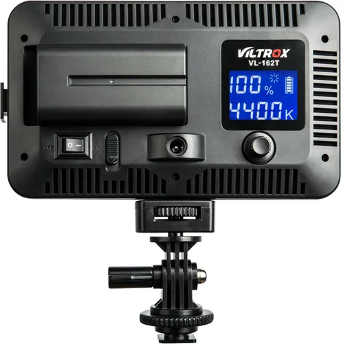 Vista 3 de VILTROX VL-162T CRI95+ Luz LED para vídeo y cámara de fotos portátil, regulable, para cámara réflex digital con batería, cargador, alto brillo, 3300