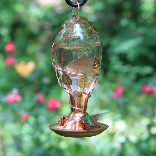 Vista 13 de Perky-Pet 8110H-1 - Comedero de cristal para colibríes para exteriores, capacidad de néctar de 32 onzas