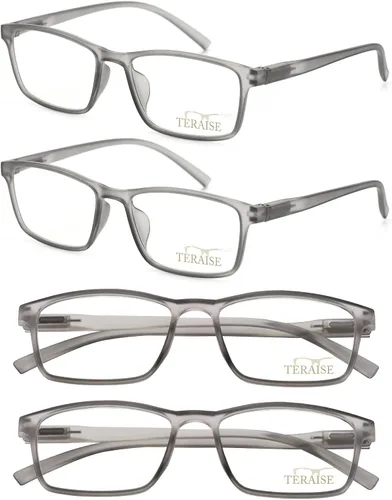 Vista 9 de TERAISE Reading Glasses Men 4-Pack Ultralight Blue Light Reader Glasses