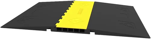 Vista 7 de Electriduct Rampa para silla de ruedas para cubierta de cable, protector de cable de transición suave, perfil de 2 pulgadas, goma antideslizante
