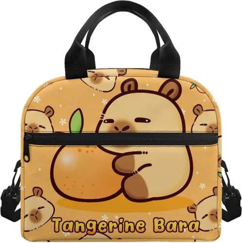 Vista 22 de doginthehole Bolsa de almuerzo de noche estrellada para mujeres y niñas, bolsa de almuerzo con correa ajustable para el hombro con estampado