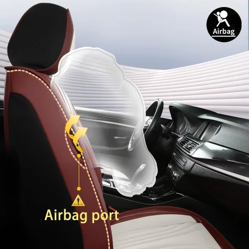 Vista 3 de Fundas de asiento de automóvil para Toyota Matrix 2003-2013, impermeables, de piel sintética, compatibles con bolsas de aire, fundas protectoras