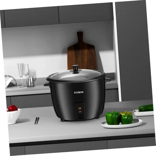 Vista 6 de Arrocera eléctrica multifuncional para guisos de papilla de arroz, electrodomésticos con enchufe de EE. UU. y función automática de mantener