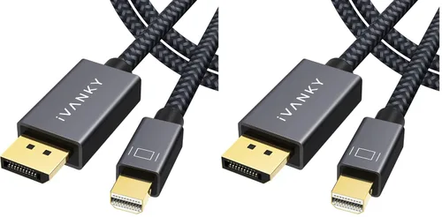 Vista 11 de Cable mini DisplayPort a DisplayPort 4K@240Hz 32.4Gbps Mini DP to DP Cord, HDR10+ HDCP 2.3 DSC 1.2a, for Thunderbolt 2/1 MacBook GSync FreeSync PC