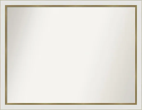 Vista 195 de Amanti Art Espejo personalizado, espejo de baño estrecho Alexandria White Wash, espejo de pared o espejo de tocador de baño sobre el fregadero