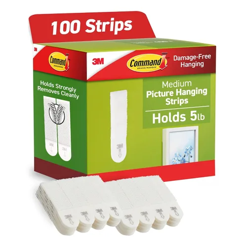 Vista 14 de Command Picture Hanging Strips, Sostiene hasta 12 lbs., 16 pares (32 tiras), uso en interiores