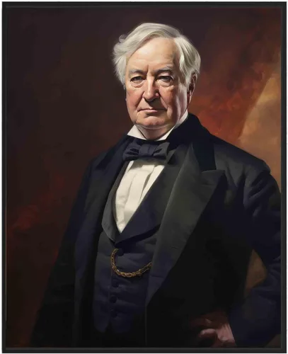 Vista 39 de Abraham Lincoln - Póster impreso artístico, retrato presidencial oficial, decoración de pared, colección de galería de arte del presidente, pintura