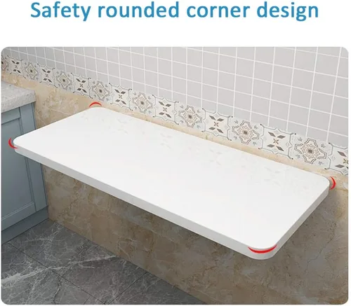 Vista 4 de Mesa de comedor plegable para colgar en la pared, escritorio multifunción para ordenador, mesa de trabajo en casa, oficina con soporte de acero