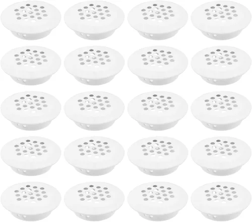 Vista 10 de Semetall Air Vents - Paquete de 20 rejillas de ventilación circulares de acero inoxidable de 0.748 in (0.75 pulgadas) para cocina, baño, gabinete