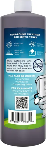Vista 9 de Tank Revive para sistemas sépticos domésticos – 1 litro, probióticos vivos licuan lodos, mantienen los tanques sépticos limpios hasta por un año