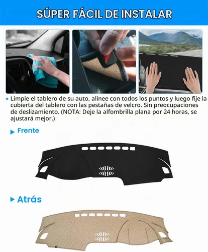 Vista 5 de CARTIST Cubierta de tablero para Honda Accord 2018-2020 2021 2022, accesorios para salpicadero, cubierta de franela, protector de rayos UV