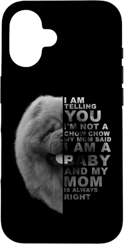 Vista 28 de Funda para iPhone 12 mini My Mom Said I am a Baby Chow Dog Mommy Mother Day