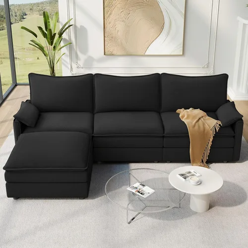 Vista 84 de Vesgantti - Sofá de 40" de Asiento Individual, Cómodo Sofá Nube de Asiento Profundo Tapizado de Chenilla, Sofá Moderno, Asientos Extra para Sofás