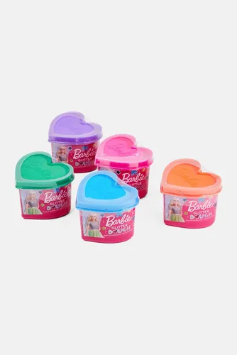 Vista 4 de Lisciani Giochi 88850 Barbie Glitter Masa Multipack 5 Tarros