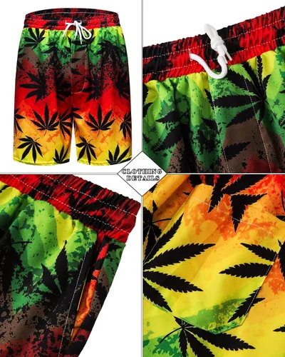 Vista 69 de TUNEVUSE Conjunto de camisas y pantalones cortos hawaianos para hombre, 2 piezas, trajes de playa con estampado de flores, traje tropical de verano