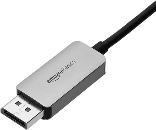 Vista 2 de Amazon Basics, Cable de aluminio USB-C a DisplayPort – 3 pies