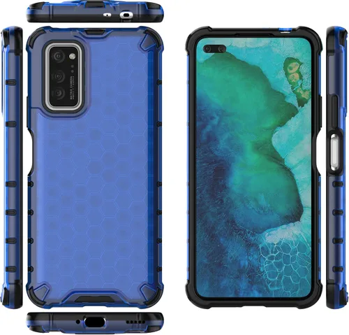 Vista 195 de Pzwoxukhov Funda compatible con Huawei Nova 3i, compatible con Huawei P Smart+ 2018 Honeycomb Anti-Drop Shock-Absorbing Case Negro