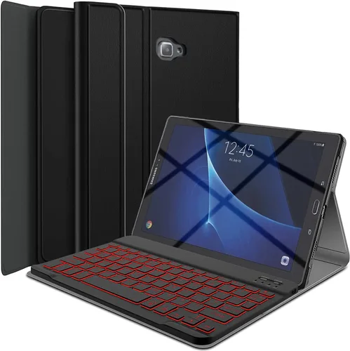 Vista 10 de Funda con teclado para Galaxy Tab S4 10.5 (SM-T830/T835, versión 2018), 7 colores retroiluminados desmontable inalámbrica con funda para Samsung