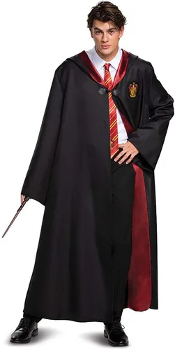 Vista 6 de Túnica de Harry Potter de calidad, capas temáticas del mundo mágico de la Casa Hogwarts para adultos, accesorio para disfraces con calidad