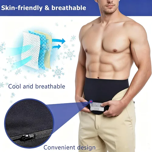 Vista 2 de Cinturón de ostomía Funda para bolsa de ostomía Envoltura de ostomía para deporte y natación Cinturones de apoyo de ostomía para hombres