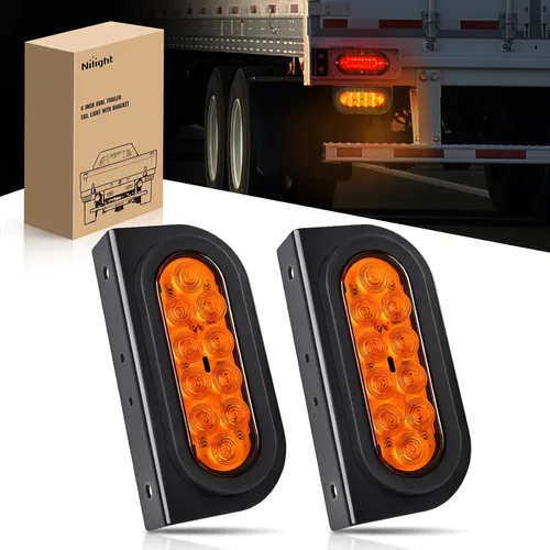 Vista 20 de Nilight Barra de luz trasera para remolque 2 piezas 20 LED luz de freno, luz automotriz, intermitentes, luces de marcha atrás IP65 impermeable