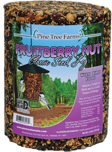 Vista 2 de Pine Tree 8006 Fruit Berry Nut Classic Seed Log, 68 onzas