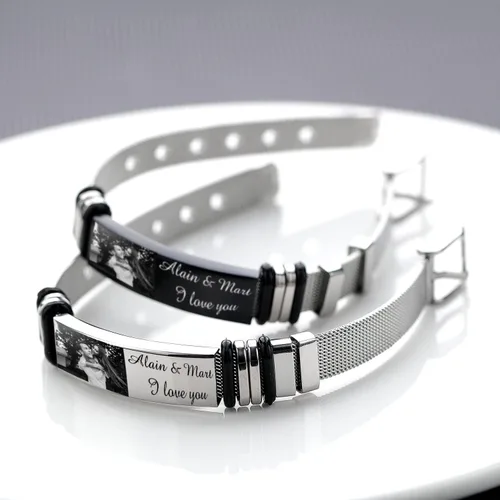 Vista 50 de OPALSTOCK Pulseras médicas personalizadas de silicona ajustable para identificación de emergencias, grabado gratuito, 9 pulgadas, resistente al
