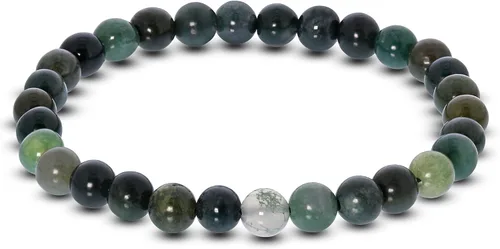 Vista 498 de Gem Avenue Handmade Round Bead Stretch Bracelet Unisex Natural Stone Beaded Jewelry for Men & Women, Elastic Wristband for Daily Wear