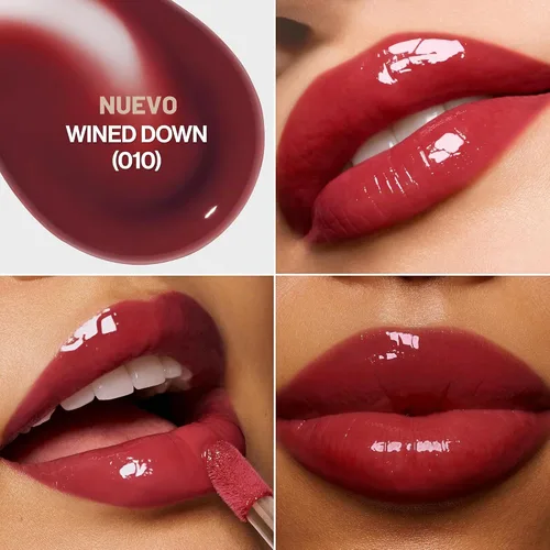 Vista 2 de REVLON Aceite labial Super Lustrous Glimmer 010 Wined Down, 0.13 fl oz 010 Vined Down