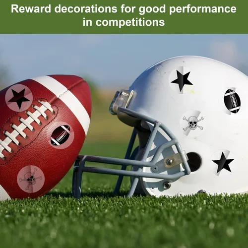 Vista 5 de 300 Pcs Football Helmet Decal Football Stickers Self Adhesive Helmet Stickers for Youth Hockey Baseball Softball Batting Vinyl Decal