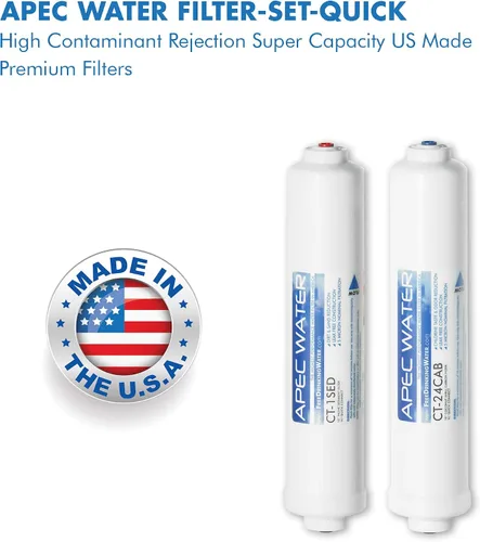 Vista 2 de APEC Water Sistemas FILTER-SET-QUICK - Juego de filtros de repuesto de doble capacidad fabricados en Estados Unidos para el sistema de filtro