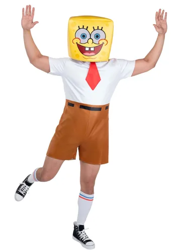 Vista 3 de Disfraz para Hombre de SpongeBob de Nickelodeon Multicolor