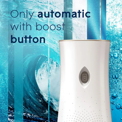 Vista 9 de Glade Kit automático de repuesto y soporte de aerosol, ambientador para el hogar y el baño, Aqua Waves, 6.2 onzas, 2 unidades (paquete de 2)