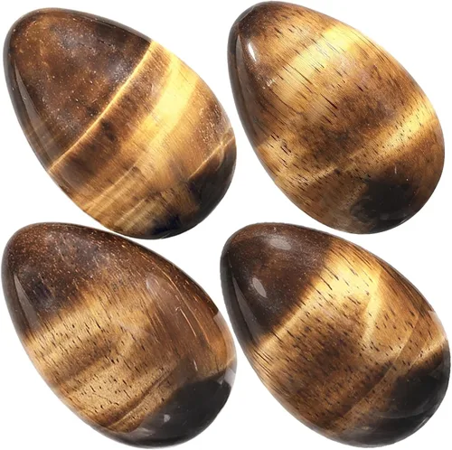 Vista 8 de TUMBEELLUWA Kit de 4 huevos de piedra de cristal de Reiki, piedras naturales pulidas para el bolsillo de la palma para eliminar el estrés, sodalita