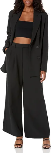Vista 3 de The Drop Pantalón Wyatt de gran tamaño con pliegues delanteros para mujer