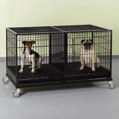 Vista 6 de ProSelect - Jaula modular de acero con bandeja de plástico, color negro